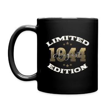 80th Birthday Original August 1944 Born 1944 - Full Colour Mug - black - Left
