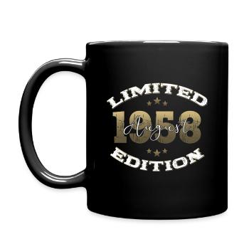 66e anniversaire Original août 1958 Né en 1958 - Mug uni - noir - Gauche
