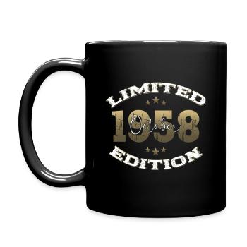 66e anniversaire Légende Octobre 1958 Volume 58 - Mug uni - noir - Gauche