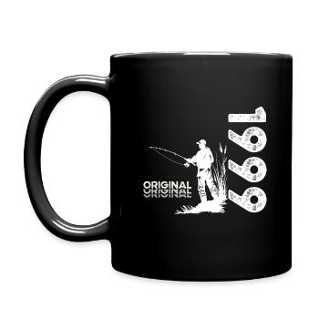 25ème Anniversaire Pêcheur Pêche 1999 Millésime 1999 - Mug uni - noir - Gauche