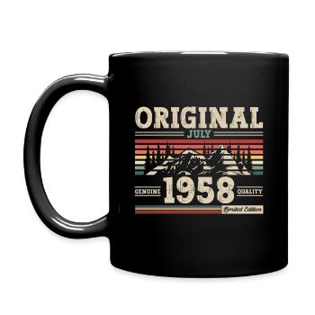 Original 1958 Vintage 1958 Birthday 1958 - Full Colour Mug - black - Left