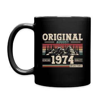 50e anniversaire Original août 1974 Né en 1974 - Mug uni - noir - Gauche