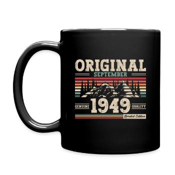 75ème Anniversaire Millésime Septembre 1949 Cru 49 - Mug uni - noir - Gauche