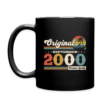24. Geburtstag Vintage September 2000 Jahrgang - Tasse einfarbig - Schwarz - Links
