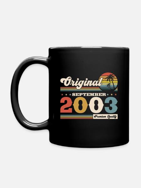 21. Geburtstag Original Legende 2003 September 03 - Tasse einfarbig - Schwarz