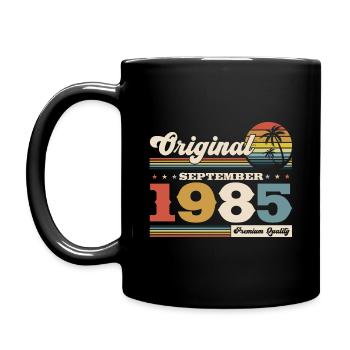 39ème Anniversaire Millésime Septembre 1985 Cru 85 - Mug uni - noir - Gauche