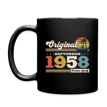 66ème Anniversaire Millésime Septembre 1958 Cru 58 - Mug uni - noir - Gauche