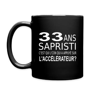 33 ans / anniversaire 33 ans / t-shirt 33 ans - Mug uni - noir - Gauche