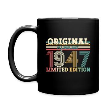77th Birthday Original August 1947 Born 1947 - Full Colour Mug - black - Left