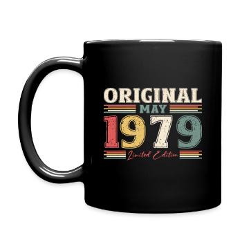 Birthday 1979 May 1979 Vintage 1979 Legend 79 - Full Colour Mug - black - Left