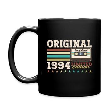 30e anniversaire Original août 1994 Cassette 1994 - Mug uni - noir - Gauche