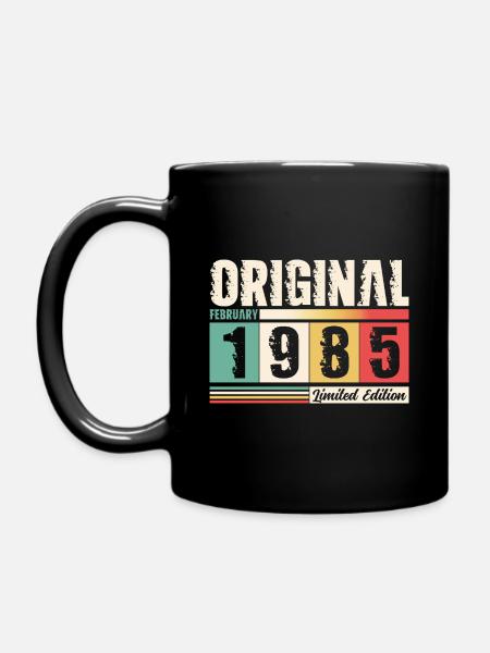 40ème anniversaire cadeau mari Original février 1985 - Mug uni - noir