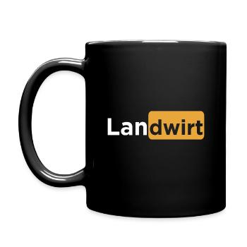 LANDWIRT BAUERN LUSTIGES LANDWIRTE GESCHENK - Tasse einfarbig - Schwarz - Links