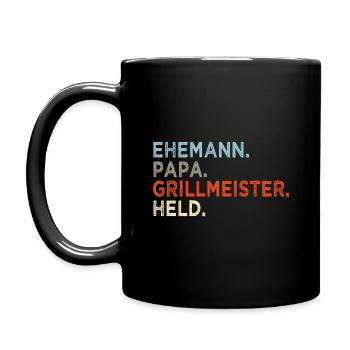 EHEMANN PAPA GRILLMEISTER HELD VATERTAG GESCHENK - Tasse einfarbig - Schwarz - Links
