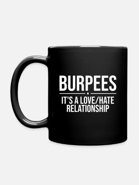 Burpees - Burpees c’est une relation amour-haine - Mug uni - noir