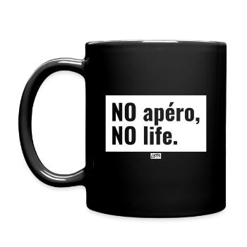 Amusant ce motif no Apéro no life - Mug uni - noir - Gauche