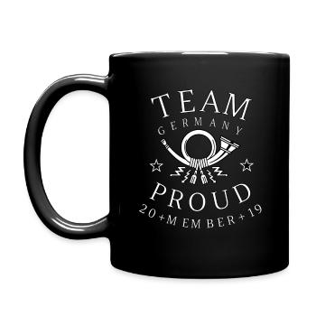 Post Team Germany Proud Member - Tasse einfarbig - Schwarz - Links
