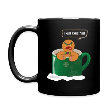 Anti Christmas  Hate Hater Gift Fun - Full Colour Mug - black - Left