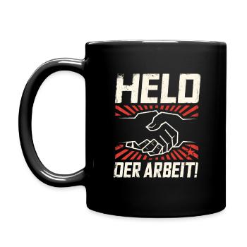 HELD DER ARBEIT OSTEN OSTALGIE OSSI DDR GESCHENK - Tasse einfarbig - Schwarz - Links