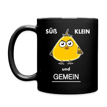 süß klein ung gemein - Tasse einfarbig - Schwarz - Links