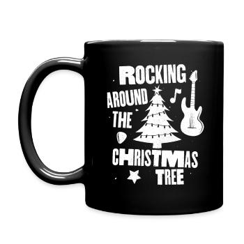 Schaukeln um den Weihnachtsbaum - Tasse einfarbig - Schwarz - Links