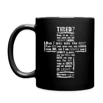 DLM TIRED W1U - Full Colour Mug - black - Left
