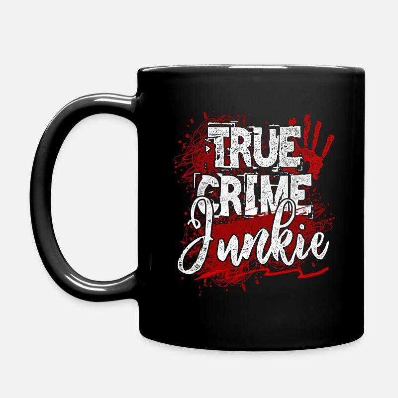True Crime Junkie Serienjunkie Krimiserie - Tasse einfarbig - Schwarz