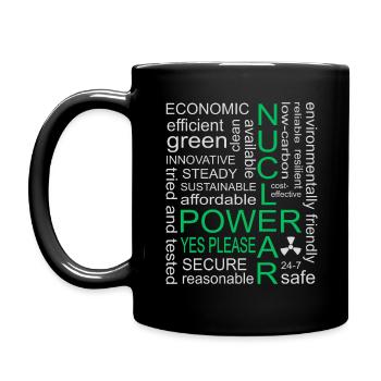 Nuclear Power, Yes Please, Nuclear Energy - Full Colour Mug - black - Left