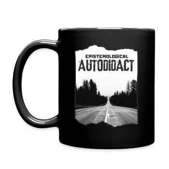Knowledge Epistomological Autodidact - Full Colour Mug - black - Left