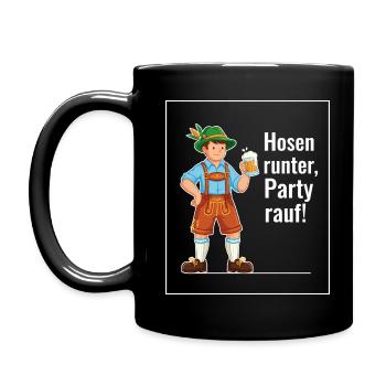 Pants down, party - Full Colour Mug - black - Left
