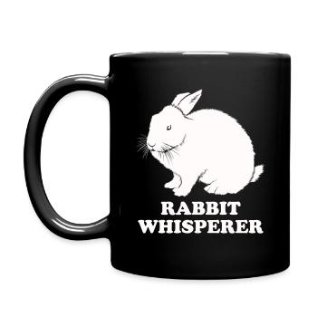 Rabbit Whisperer - Full Colour Mug - black - Left