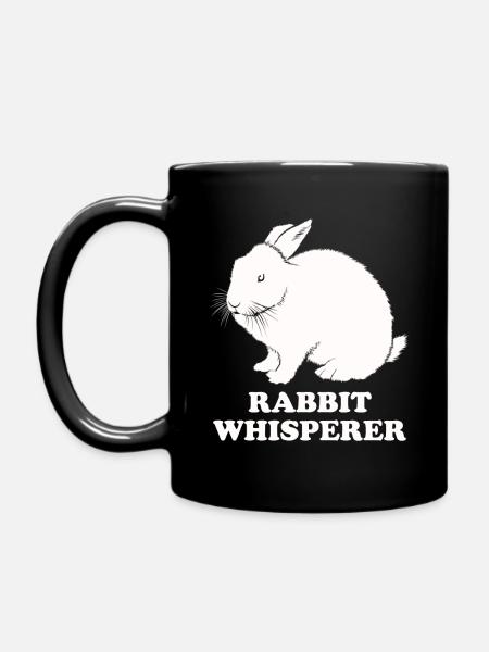 Rabbit Whisperer - Full Colour Mug - black