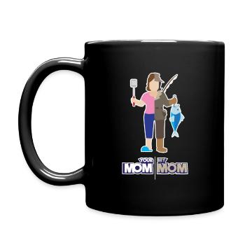 Votre maman ma maman - cadeau de pêcheur drôle de pêcheur - Mug uni - noir - Gauche