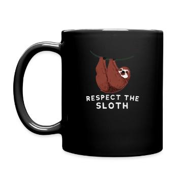 Respectez la paresse - Cadeau de mammifère pour fitness - Mug uni - noir - Gauche