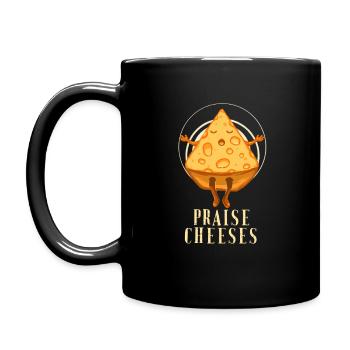 Lob Käse - Funny Jesus Christian Cheese Gift - Tasse einfarbig - Schwarz - Links