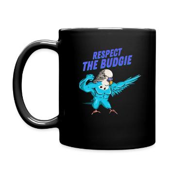 Respecter la Budgie - Perruque Funny Fitness - Mug uni - noir - Gauche