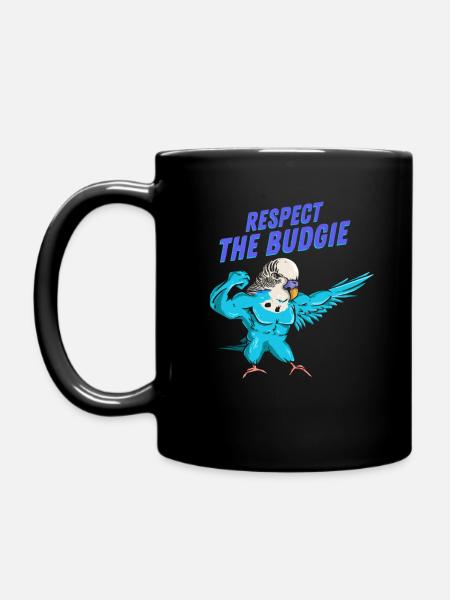 Respecter la Budgie - Perruque Funny Fitness - Mug uni - noir