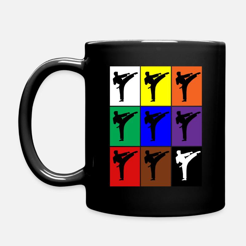 Karate Herren - Karate Gürtel Farben - Tasse einfarbig - Schwarz