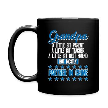 Grand-père - Grand-père partenaire dans le crime - Mug uni - noir - Gauche