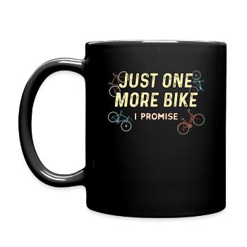 Just One More Bike I Promise - Funny Bike Cyclist - Full Colour Mug - black - Left