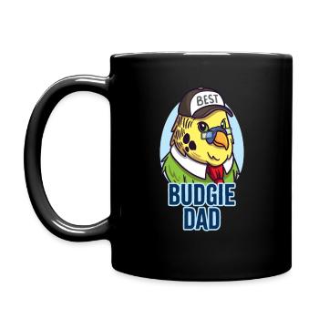 Best Budgie Dad - Budgerigar Daddy Bird Father - Full Colour Mug - black - Left