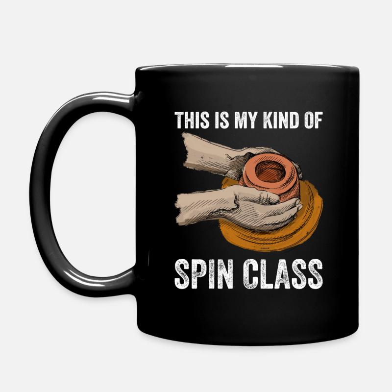 Töpferei - Das ist meine Art von Spin-Klasse - Tasse einfarbig - Schwarz