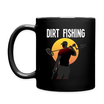 Metalldetektion - Schmutzfischen - Tasse einfarbig - Schwarz - Links