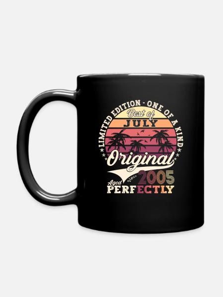 18. Geburtstag Mann Original Juli Jahrgang 2005 - Tasse einfarbig - Schwarz
