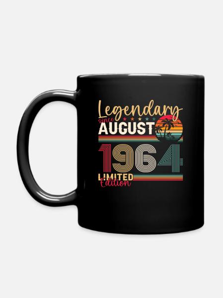 59. Geburtstag Mann Original August Jahrgang 1964 - Tasse einfarbig - Schwarz
