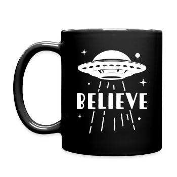 Believe UFO - Full Colour Mug - black - Left