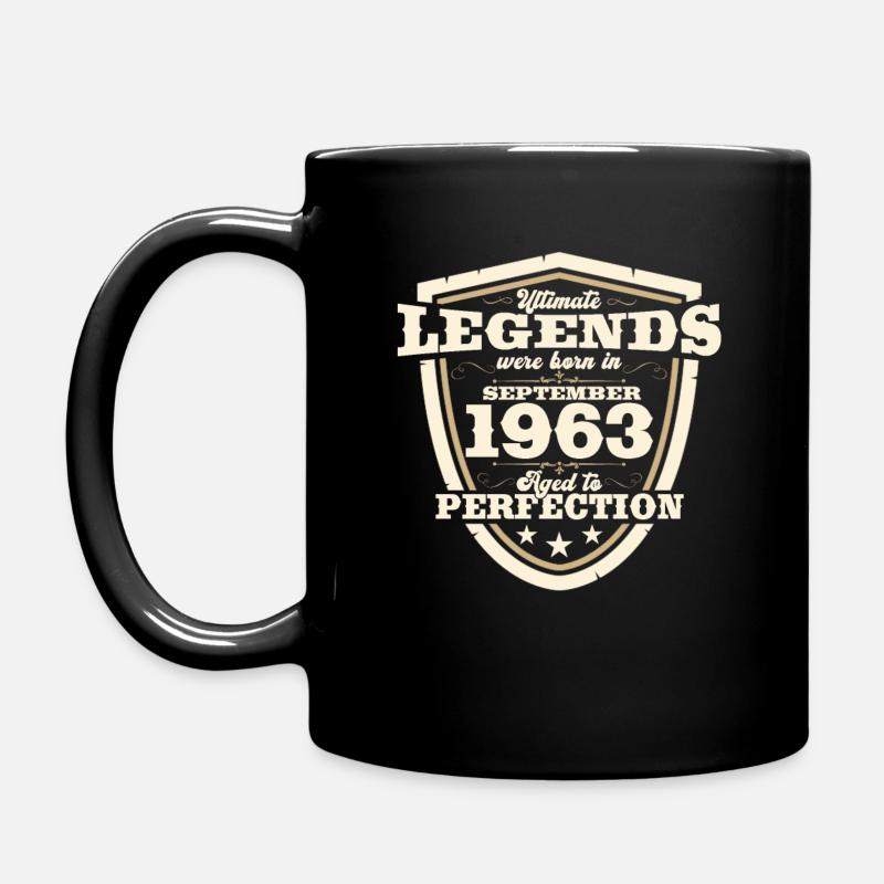 60e anniversaire Millésime Septembre Millésime 1963 - Mug uni - noir