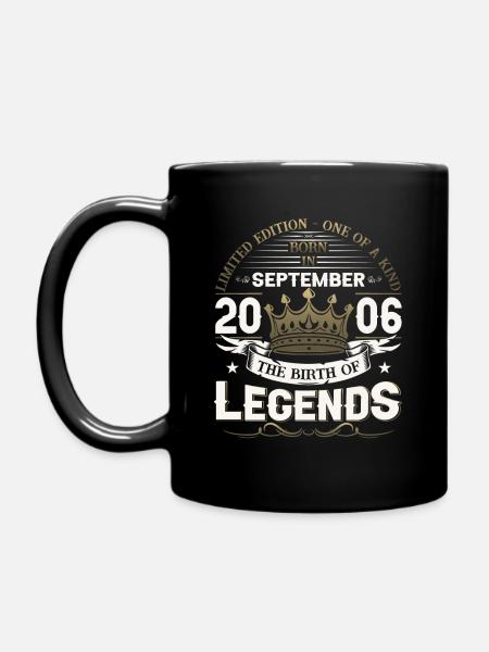 17ème Anniversaire Légende Septembre Millésime 2006 - Mug uni - noir