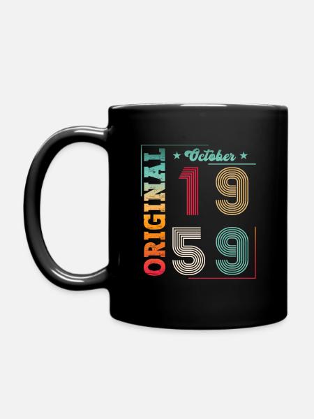 64. Geburtstag Original Oktober Jahrgang 1959 - Tasse einfarbig - Schwarz