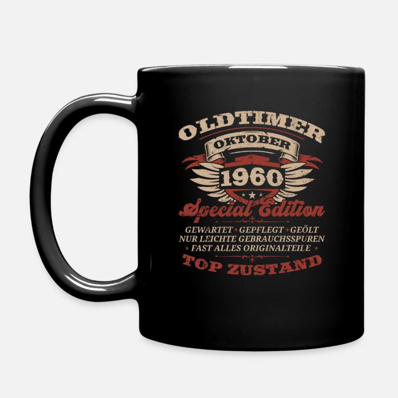 63. Geburtstag Oldtimer Oktober Jahrgang 1960 - Tasse einfarbig - Schwarz